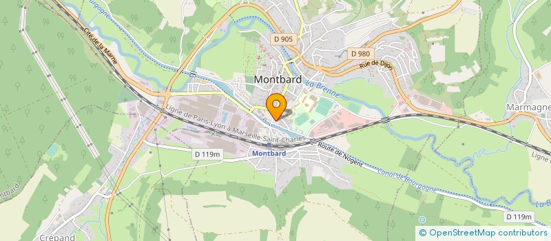localisation de l'entreprise ATELIER BLENDA CLERJON à MONTBARD