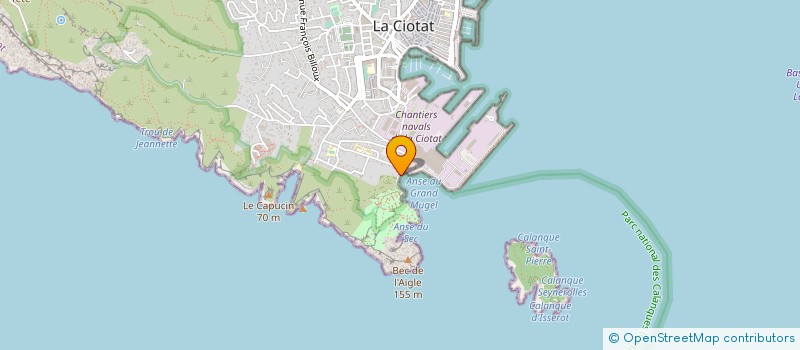 localisation de l'entreprise ATELIER BLEU DU CAP DE L'AIGLE à LA CIOTAT