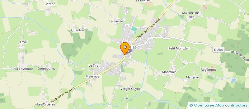 localisation de l'entreprise ATELIER BLEU MANDARINE à MONTREVEL-EN-BRESSE