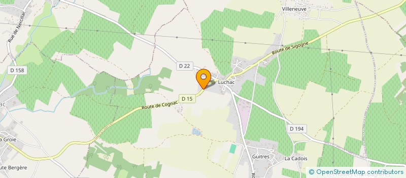 localisation de l'entreprise ATELIER BO'COPEAU  CHASSORS