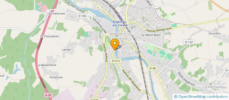 localisation de l'entreprise ATELIER BODIN à ARGENTON-SUR-CREUSE