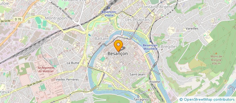 localisation de l'entreprise ATELIER BODY INK à BESANCON
