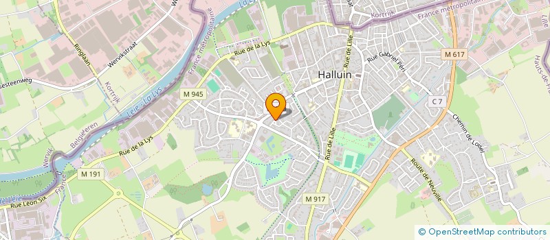 localisation de l'entreprise ATELIER BOHEME  HALLUIN