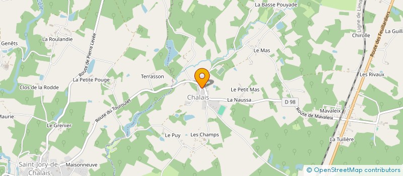 localisation de l'entreprise ATELIER BOIS PARTAGE PL  CHALAIS