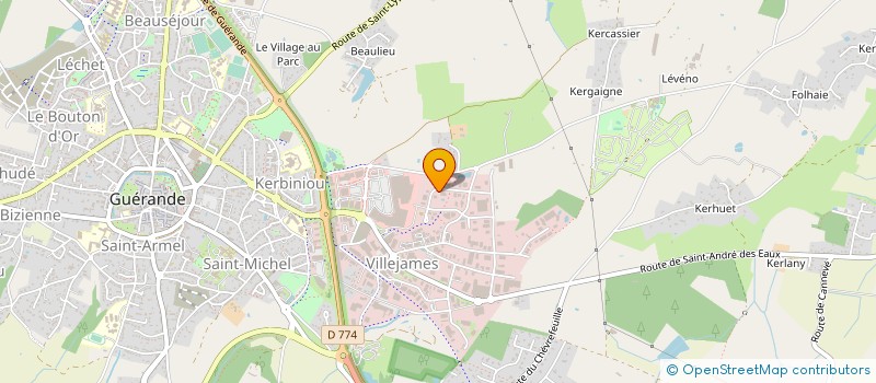 localisation de l'entreprise ATELIER BOIS & PASSION à GUERANDE