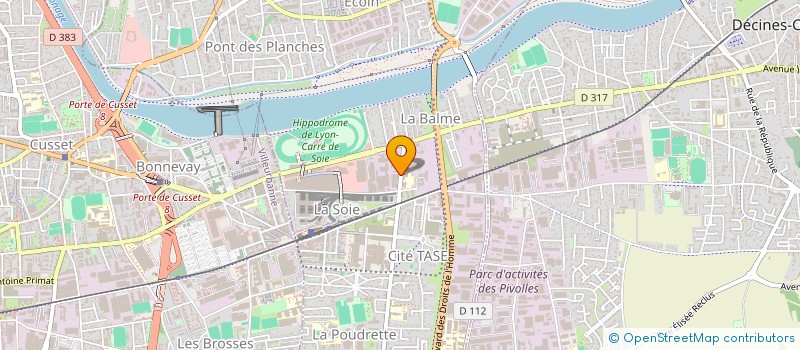 localisation de l'entreprise ATELIER BOIS SERVICES  VAULX-EN-VELIN