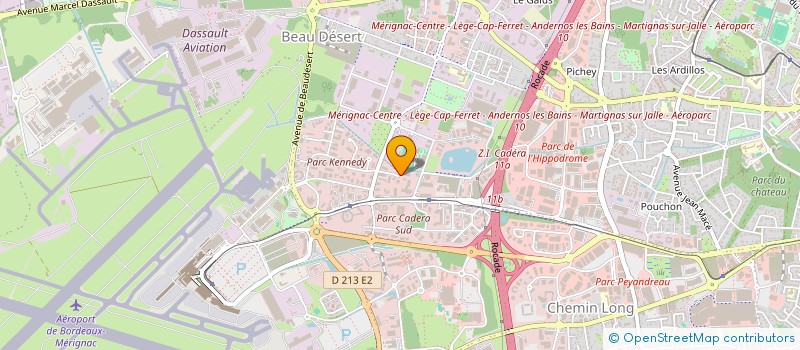 localisation de l'entreprise ATELIER BORDELAIS  DE MICROTECHNIQUE  MERIGNAC