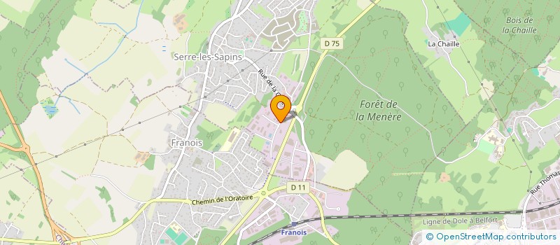 localisation de l'entreprise ATELIER BRODERIE ET MARQUAGE TEXTILE - A.B.M.T  SERRE-LES-SAPINS