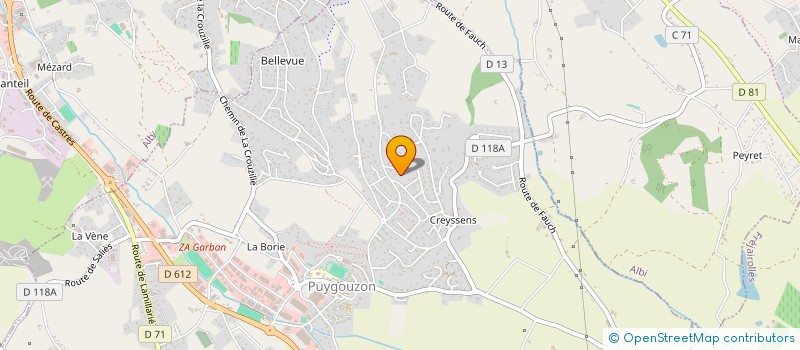 localisation de l'entreprise ATELIER C2  PUYGOUZON