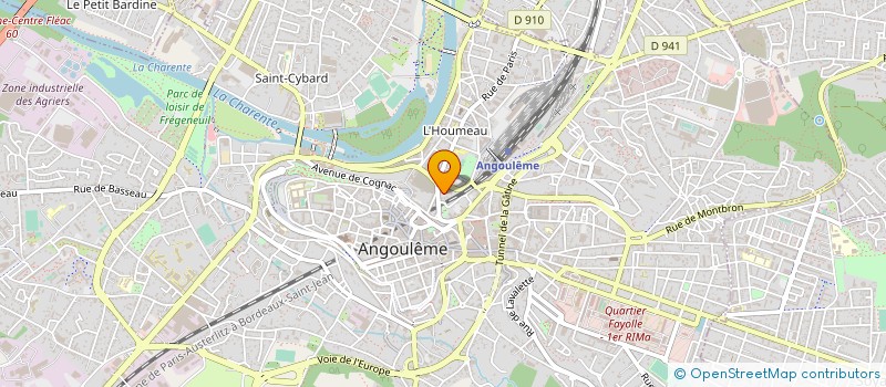 localisation de l'entreprise ATELIER CAHUETTE à ANGOULEME