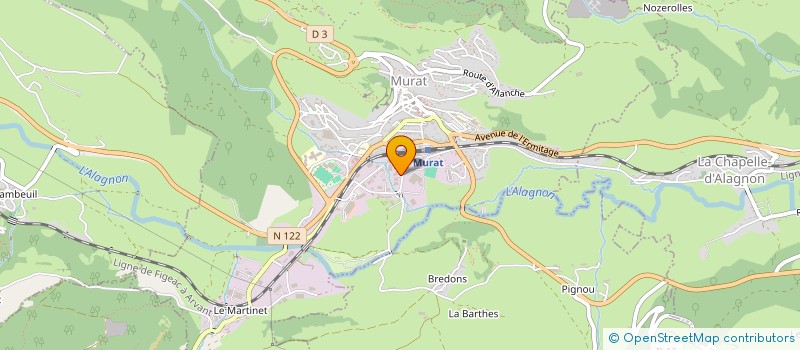 localisation de l'entreprise ATELIER CANTALIEN MENUISERIE AGENCEMENT à MURAT