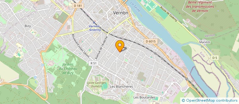 localisation de l'entreprise ATELIER CARADANT à VERNON