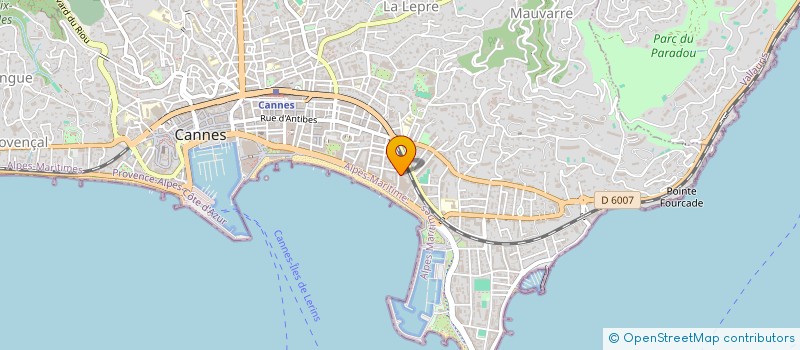 localisation de l'entreprise ATELIER CENTRAL D HORLOGERIE à CANNES