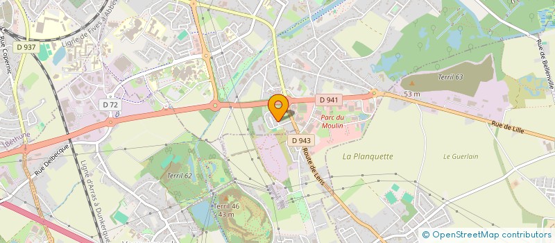 localisation de l'entreprise ATELIER CHAUDRONNERIE MECANIQUE BEUVRYGEOIS  BEUVRY