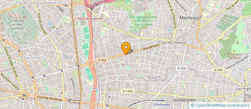 localisation de l'entreprise ATELIER CHEMINS DE LA CERAMIQUE à MONTREUIL