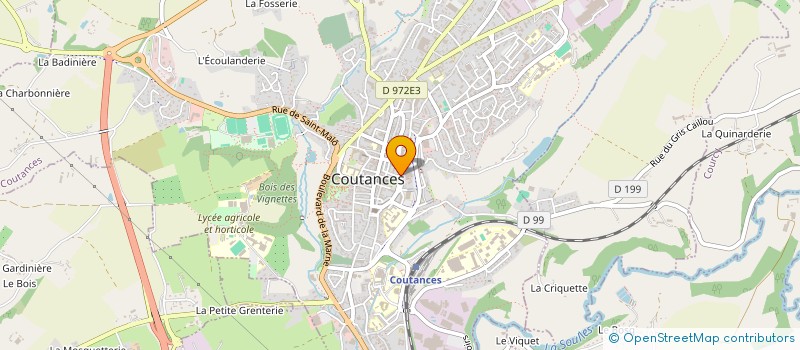 localisation de l'entreprise ATELIER CHRISTOPHE DESFAUDAIS EBENISTE à COUTANCES