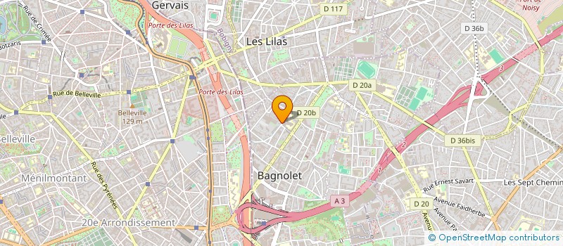 localisation de l'entreprise ATELIER CISAILLAGE EST PARISIEN à BAGNOLET