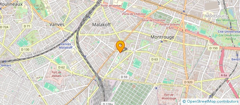 localisation de l'entreprise ATELIER CIVIL DE SERVICES  MONTROUGE