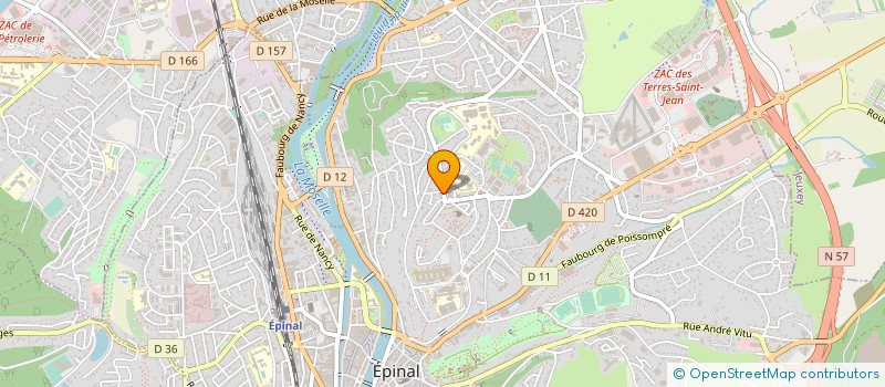 localisation de l'entreprise ATELIER COMMUNICATION SOCIALE DES VOSGES à EPINAL