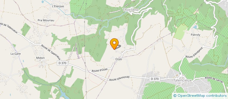 localisation de l'entreprise ATELIER CONCEPT  THORRENC