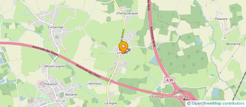 localisation de l'entreprise ATELIER CONTRASTES ET MATIERES  VIRIAT