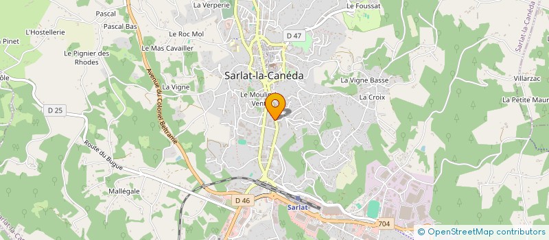 localisation de l'entreprise ATELIER COQ ARCHITECTURE  SARLAT-LA-CANEDA