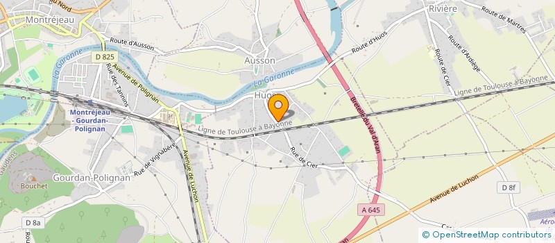localisation de l'entreprise ATELIER COURTEGES  HUOS