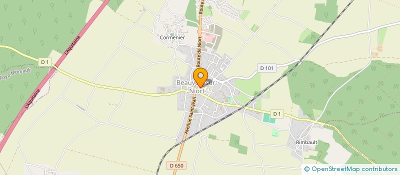 localisation de l'entreprise ATELIER COUTURE  BEAUVOIR-SUR-NIORT