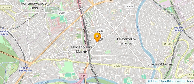 localisation de l'entreprise ATELIER COUVERTURE CHARPENTE TRADITION  LE PERREUX-SUR-MARNE