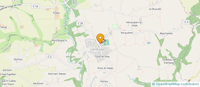 localisation de l'entreprise ATELIER CREA STE  LANDUDAL