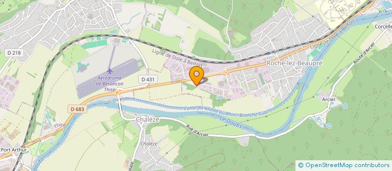 localisation de l'entreprise ATELIER CREARTIS  ROCHE-LEZ-BEAUPRE