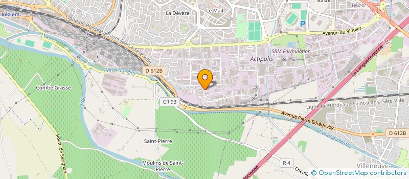 localisation de l'entreprise ATELIER CREATIF  BEZIERS