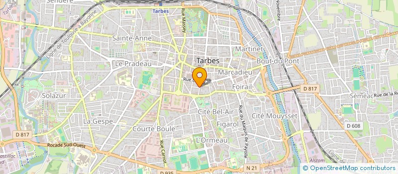 localisation de l'entreprise ATELIER CREATIVITE EXPRESSION  TARBES