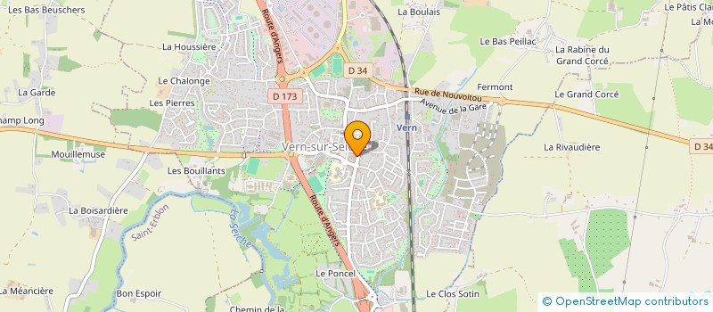 localisation de l'entreprise ATELIER CULTURE LOISIRS  VERN-SUR-SEICHE