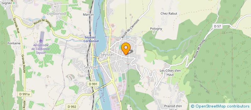 localisation de l'entreprise ATELIER CYCLES GRAND COLOMBIER  SEYSSEL