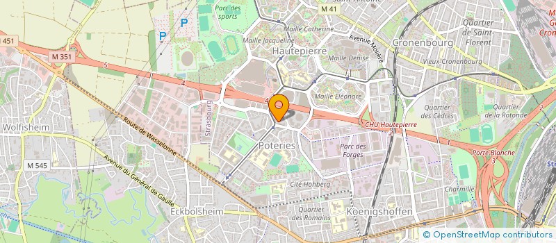 localisation de l'entreprise ATELIER CYLINDRES CLES SERVICES à STRASBOURG