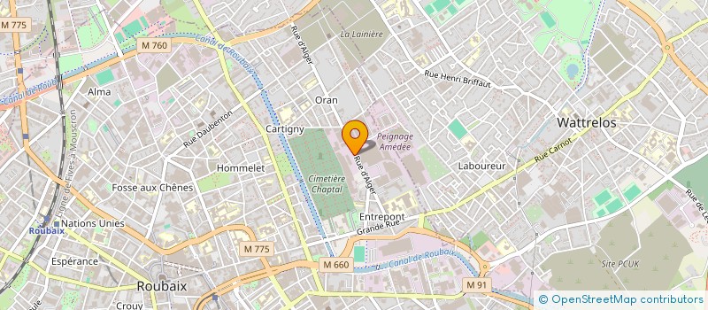 localisation de l'entreprise ATELIER D' AGENCEMENT CROUZET à ROUBAIX