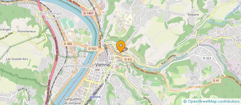 localisation de l'entreprise ATELIER D'ARCHITECTURE BERNARD PARIS & ASSOCIES à VIENNE