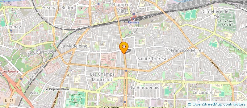 localisation de l'entreprise ATELIER D ARCHITECTURE E. SOUBEYRAND  RENNES