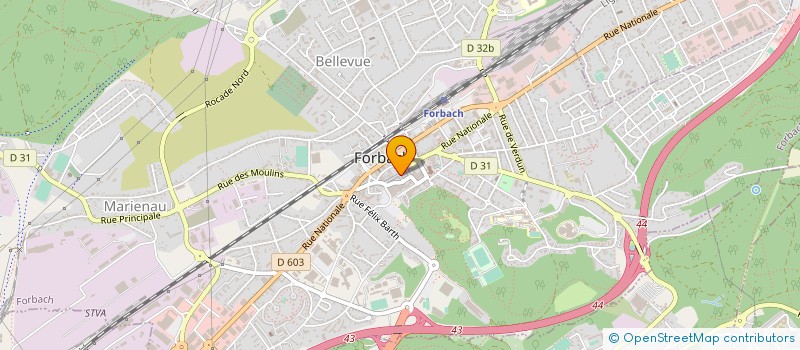 localisation de l'entreprise ATELIER D'ARCHITECTURE ET D'URBANISME à FORBACH