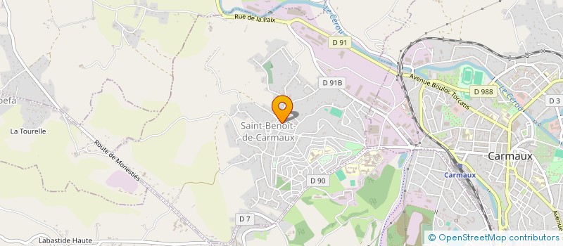 localisation de l'entreprise ATELIER D'ARCHITECTURE INGENIERIE ASSOCIES  SAINT-BENOIT-DE-CARMAUX