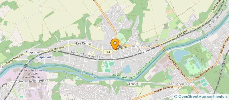 localisation de l'entreprise ATELIER D ARCHITECTURE JEAN PAUL PONS  AUVERS-SUR-OISE
