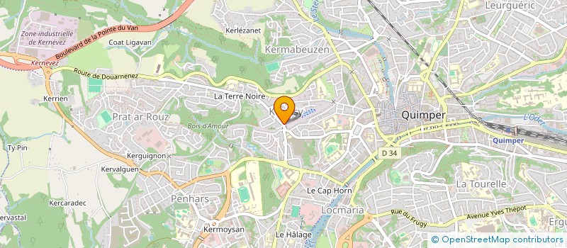 localisation de l'entreprise ATELIER D'ARCHITECTURE JEAN-THOMAS GOSSART ET CAETERA à QUIMPER