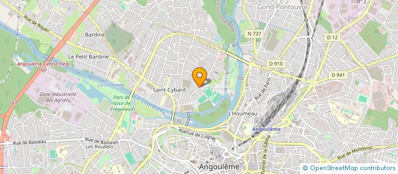 localisation de l'entreprise ATELIER D'ARCHITECTURE MANUEL TABUT à ANGOULEME