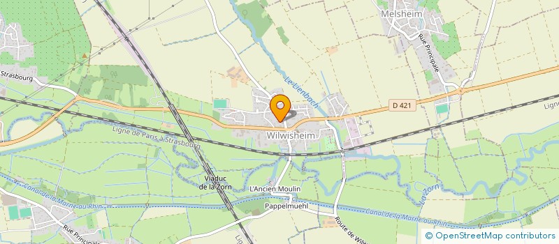 localisation de l'entreprise ATELIER D'ARCHITECTURE NADINE RICHERT  WILWISHEIM