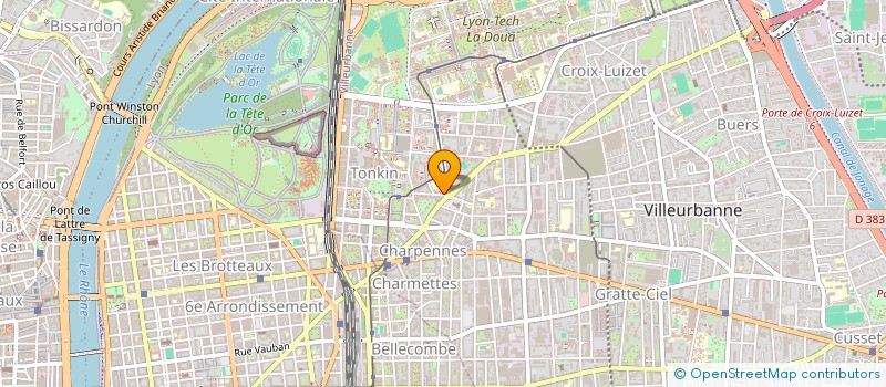 localisation de l'entreprise ATELIER D'ARCHITECTURE ROUBAUD - AARO à VILLEURBANNE