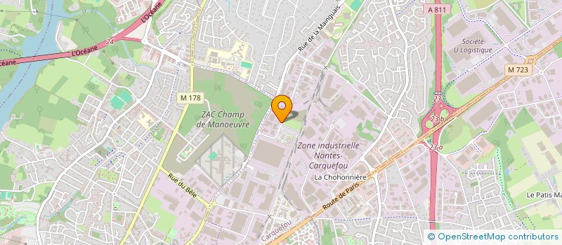 localisation de l'entreprise ATELIER D'ARCHITECTURE TRANCHANT  CARQUEFOU