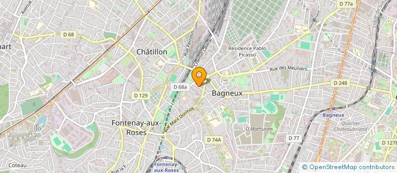 localisation de l'entreprise ATELIER D'ART FERDINAND PARPAN SOCIETE CIVILE  BAGNEUX