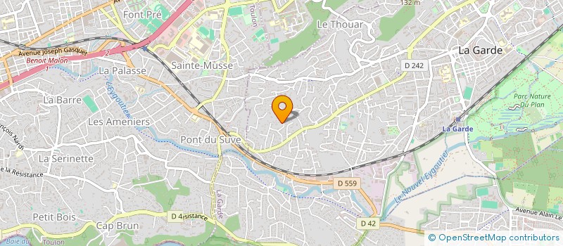 localisation de l'entreprise ATELIER D ART FLORAL LA ROSE DE CEDRE  LA GARDE