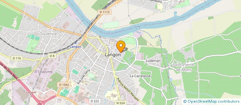 localisation de l'entreprise ATELIER D'ART  LES VERGERS  LANGON